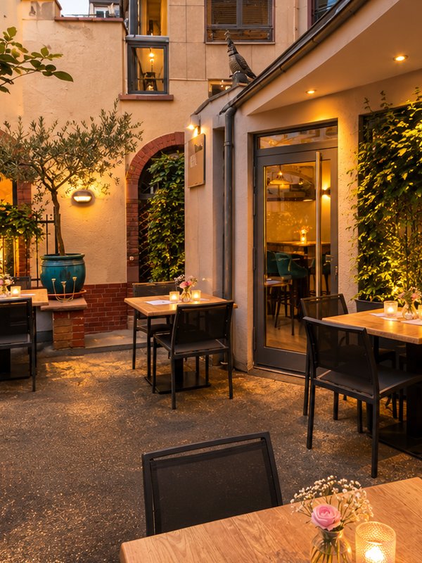 Der Sommergarten von Vinovum am Abend